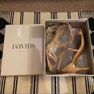 David’s Bridal Nude Heels Size 8.5